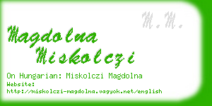 magdolna miskolczi business card